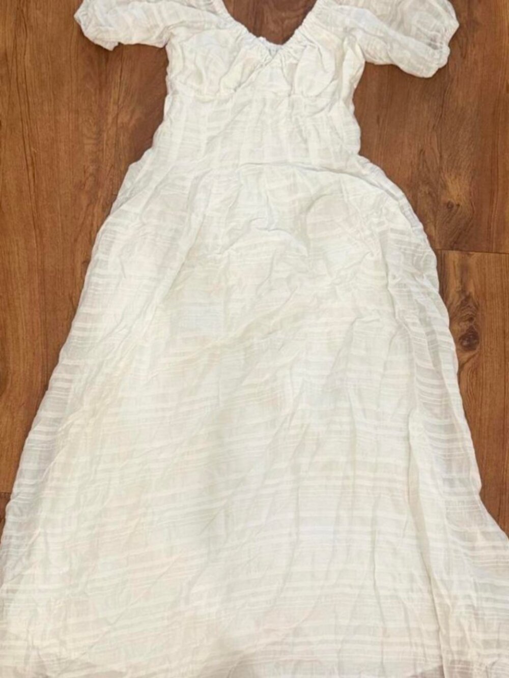SHEIN Women's White and Cream Dress